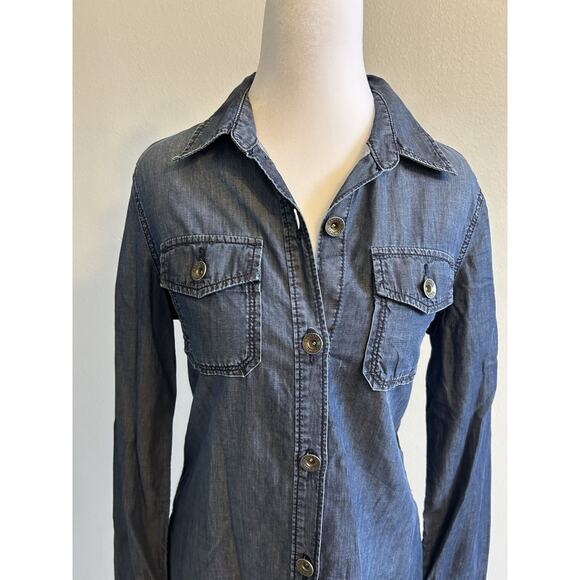 Banana Republic Tops - Banana Republic Shirt women S Chambray Denim Button Up Western Cowboy Jean